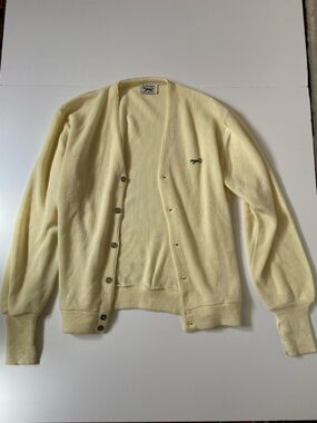 jcpenney Pale Yellow Knit Sweater with Fox Label